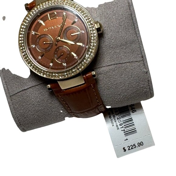 Michael Kors MK2546 Parker Brown Dial Croc Band Women's Watch NEW $225 - Picture 5 of 10
